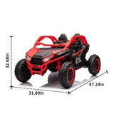 24V Two-seater Kids Ride On UTV w/Parents Control,20in seat width,400W Super high power,Four-wheel W1578P198433