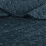 3 Piece Velvet Quilt Set Teal Full/Queen B03597494