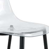 ZUN Modern minimalist transparent dining chair, plastic chair, armless crystal chair, Nordic creative W1151P198302