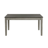 Wire Brushed Light Gray Finish 1pc Dining Table with 2 Hidden Drawers Casual Dining Room Furniture B011104622