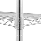 5-Tier NSF Heavy Duty Adjustable Storage Metal Rack with Wheels & Shelf Liners Ideal for Garage, 49670774