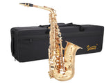 Alto Saxophone E-Flat Alto SAX Eb with 11reeds, case,carekit,Gold Color for 30684206