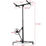 ZUN Drywall Lift Panel 13' Lift Drywall Panel Hoist Jack Lifter,black W46577217