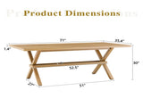 71 * 35.4 inch wood MDF splicing desktop, light wood MDF splicing desktop, wood sprayed metal W1151P434795