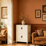3 Tier Large Foldable Storage Cabinet with Wheels,Stackable Organizer Box for Kitchen Bathroom 13772375