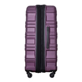Expandable 3 Piece Luggage Sets PC Lightweight & Durable Suitcase with Two Hooks, Spinner Wheels, W284104376