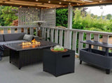 41*41*53.5cm Square Black Gas Storage Garden Iron Side Table 68938570
