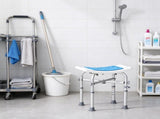 500 lbs Shower Chair, Adjustable Height Shower with Crossbar Support, Non-Slip Bench Bathtub 50489938