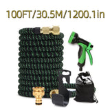 ZUN Garden hose, high-quality heavy-duty non expandable stainless steel metal water pipe, durable fabric 37252378