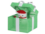 12in Motorized Pop-up Gift Box with Snowman, Outdoor Christmas Decorations with Motor & 60 LED 42683322