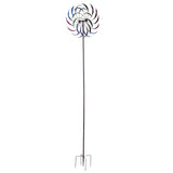 Rainbow Windmill Iron Windmill Double layer Windmill Leaves Lawn Windmill Courtyard Sculpture Art 39411992
