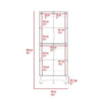 ZUN Zurich Double Kitchen Pantry, Double Door Cabinet, Four Shelves B128P148848