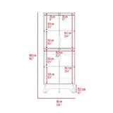 ZUN Zurich Double Kitchen Pantry, Double Door Cabinet, Four Shelves B128P148848