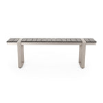 ZUN Dining Bench, Silver + Gray 70498.00PGRY