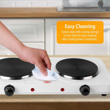 Cooking electric heating plate, 2-burner electric 2000 watt portable electric glass 34331544