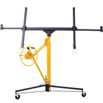 ZUN Drywall Lift Panel 11' Lift Drywall Panel Hoist Jack Lifter, BLACK+YELLOW W465121420