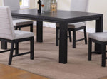 ZUN 1pc Contemporary Transitional Style Dining Rectangular 18" Extendable Leaf Table Black Finish Dining B011P162526