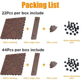 Stone texture 12" Patio Deck Tiles, DIY Module Interlocking Decking Tiles Floor Tile,Easy and Quick W3022P268429