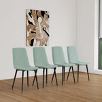 ZUN Dining Chairs Set of 4,Modern Kitchen Dining Room Chairs,Upholstered Dining Accent Chairs in linen 54027636