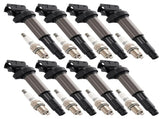 8pcs Red Ignition Coil Pack Spark Plugs fit for BMW 645Ci 745i X5 2004-2006 89219112