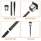 ZUN 6pcs Waterproof Solar Torch Light Outdoor Decorative Lighting with Flickering Dancing Flames Auto 56418927