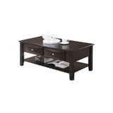 ZUN Coffee Table Of Two Drawers In Brown SR016387