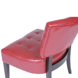 Blended Leather Tufted Accent Chair with Oversized Seating, Red T2574P164249