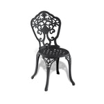 ZUN Cast Aluminum Patio Dining Chair 2PCS With Black Frame W1710P220605