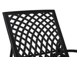 193*64.5*93cm Backrest Adjustable Courtyard Cast Aluminum Lying Bed Black 30903465