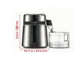 1.05 Gallon Pure Water Distiller, 750W Countertop Purifier with Stainless Steel Interior & Filter, 04744573