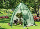 Hexagonal Mini Greenhouse with Zipper Door & Roll-Up Window, PE Cover Outdoor Plant House 10144158