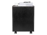 2-Drawer Rolling Wood File Cabinet with Lock, Brown & Black 53230196