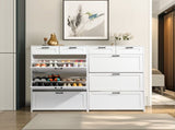 3 drawers, 2 lifters, top panel, shoe cabinet, particleboard, 80*25*120cm, white 77015694