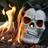 ZUN Fire Pit Demon Skull Gas Log for Ventless & Vent Free, Propane, Gel, Ethanol, Electric, Outdoor W2734P194125