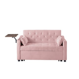 PINK VELVET SOFA BED W588136690
