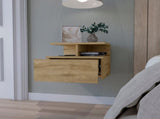 Augusta Floating Nightstand with 2-Tier Shelf and 1-Drawer B128P148658