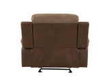 Plush Comfort Chair Brown Microfiber Upholstered Solid Wood Frame Living Room Furniture 1pc Glider B011P228560