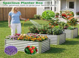 422 Ft Galvanized Steel Raised Garden Bed Outdoor Planter Box for Vegetables Herbs Flowers 11636552