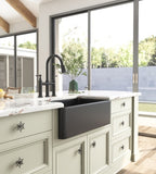 ZUN Inch White Farmhouse Sink Deep Apron Sink Undermount Farmhouse Kitchen Sink Single Farm Sink W928123622