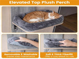 Door Hanging Cat Tree 5-Level Height Adjustable 4-Tier Climber No-Drill for Apartment Grey 62993230