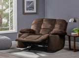 Luxurious Manual Recliner Chair in Chocolate with Skin-Friendly Fabric and Dual Cup Holders 57578.00CHO