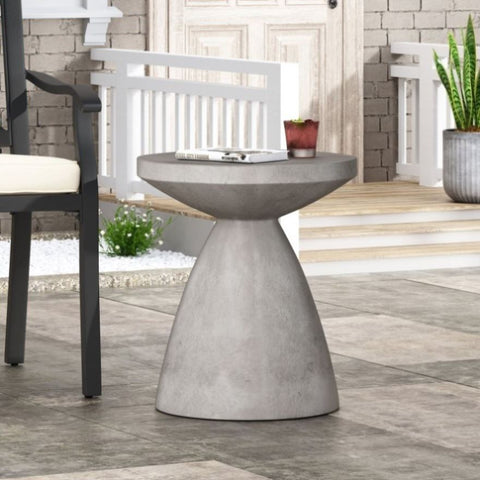 ZUN Outdoor LightWeight Concrete Side Table 73455.00