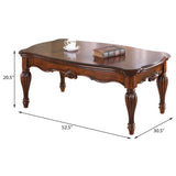 Cherry Rectangle Coffee Table with Turned Legs B062P189098