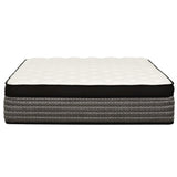 ZUN Premium 16 in. Pocket Coil Hybrid Mattress, Queen, Plush Gel Memory Foam Mattress, White/Gray B011P203030