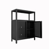 Black Large Capacity Bamboo Cabinet Furniture for Bathroom Living Room Bathroom Bamboo W2207P327622