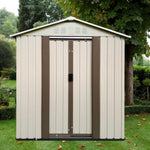 ZUN Outdoor Storage Garden Shed 5FTx3FT Apex Roof White W2794P243307