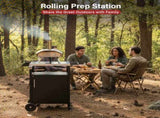 Outdoor Grill Table Cart with Stainless Steel Movable Kitchen Island with Large Storage 21663639