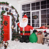 6 FT Lighted Christmas Inflatable Decoration, Inflatable Santa Claus with Large Gift Bag, Funny Blow 64475138