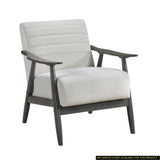 Casual Transitional Accent Chair 1pc Pearl-hued Fabric Upholstery Dark Gray Frame Solid Wood Living B011P182647