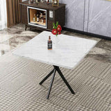 Square Table, Mid Century Modern Square Table for 4-6 Person, Coffee Table for Kitchen W578P242961